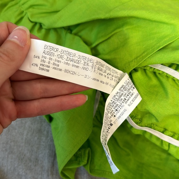 Green Linen Blend Skirt - Picture 7 of 7